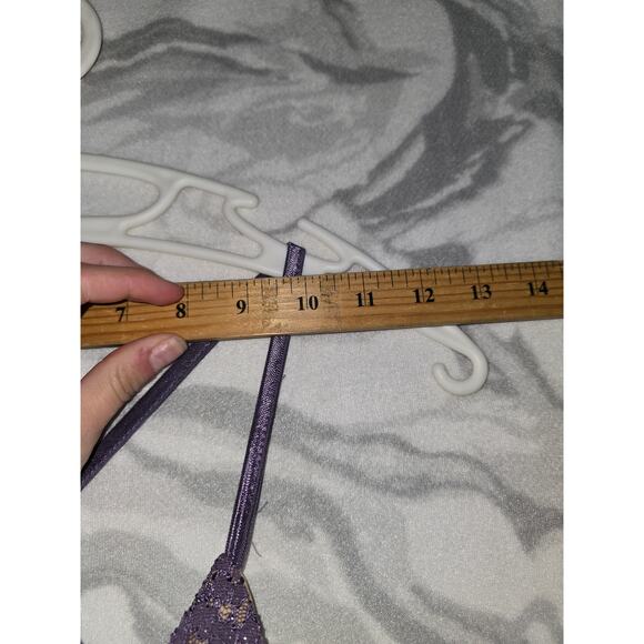 Honey and Rosie Purple Sparkly Lace Body Con Dress Size M - Picture 5 of 8